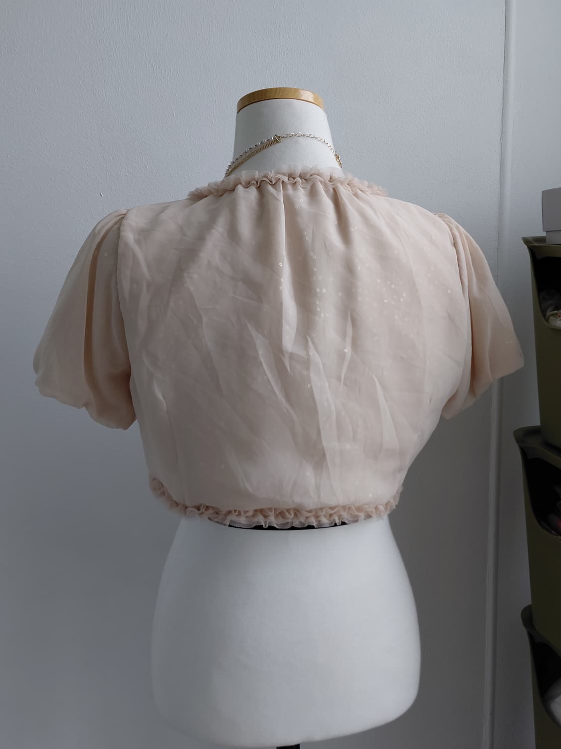 [일본빈티지] 쉬폰 볼레로 가디건 블라우스 상품이미지3