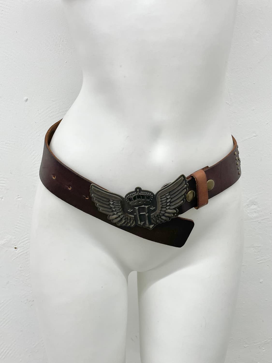 리얼레더 스터드 버클 벨트 상품이미지2