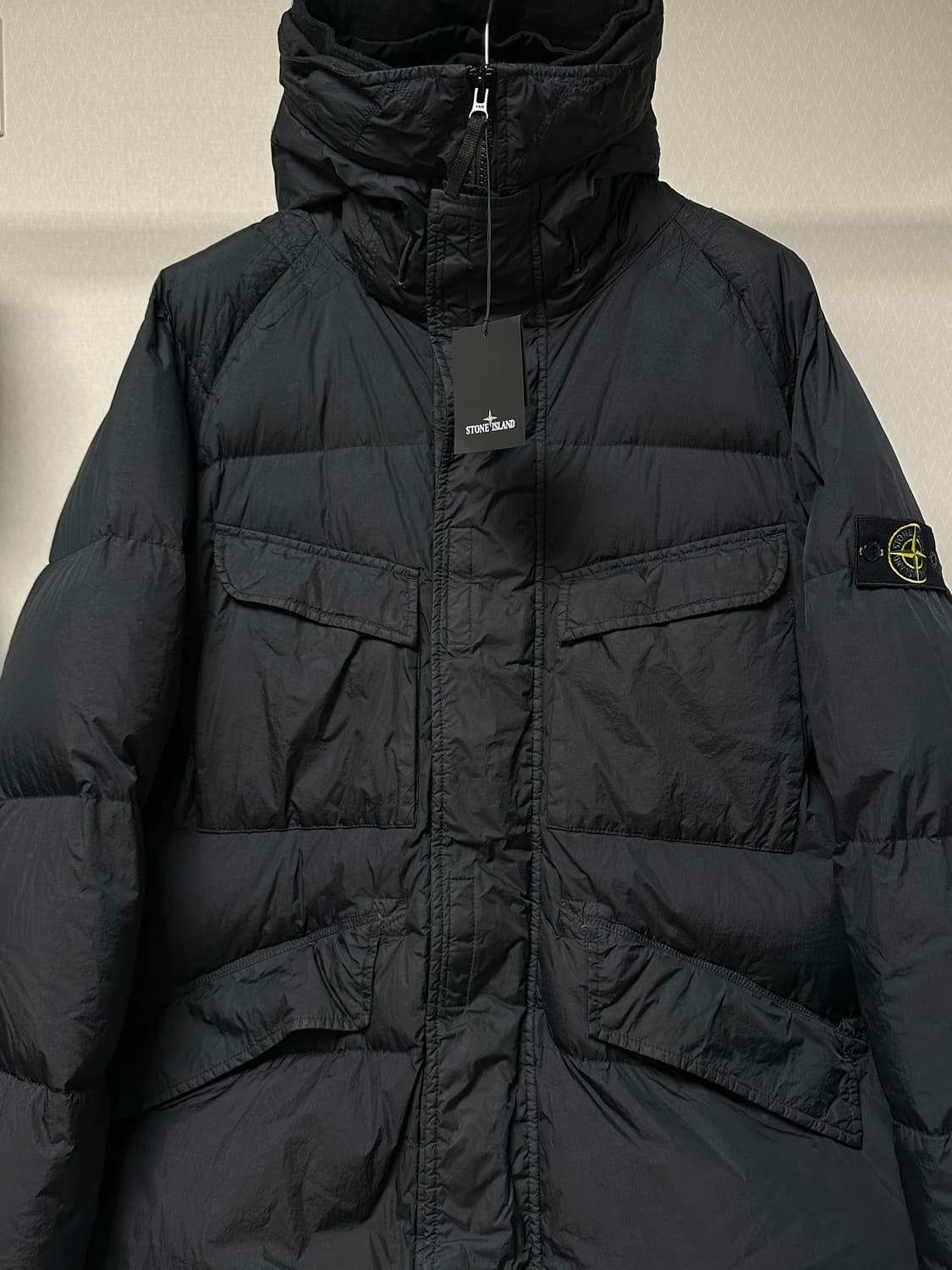 스톤아일랜드 크링클랩스 롱패딩 22fw 3XL(110) 블랙 상품이미지1