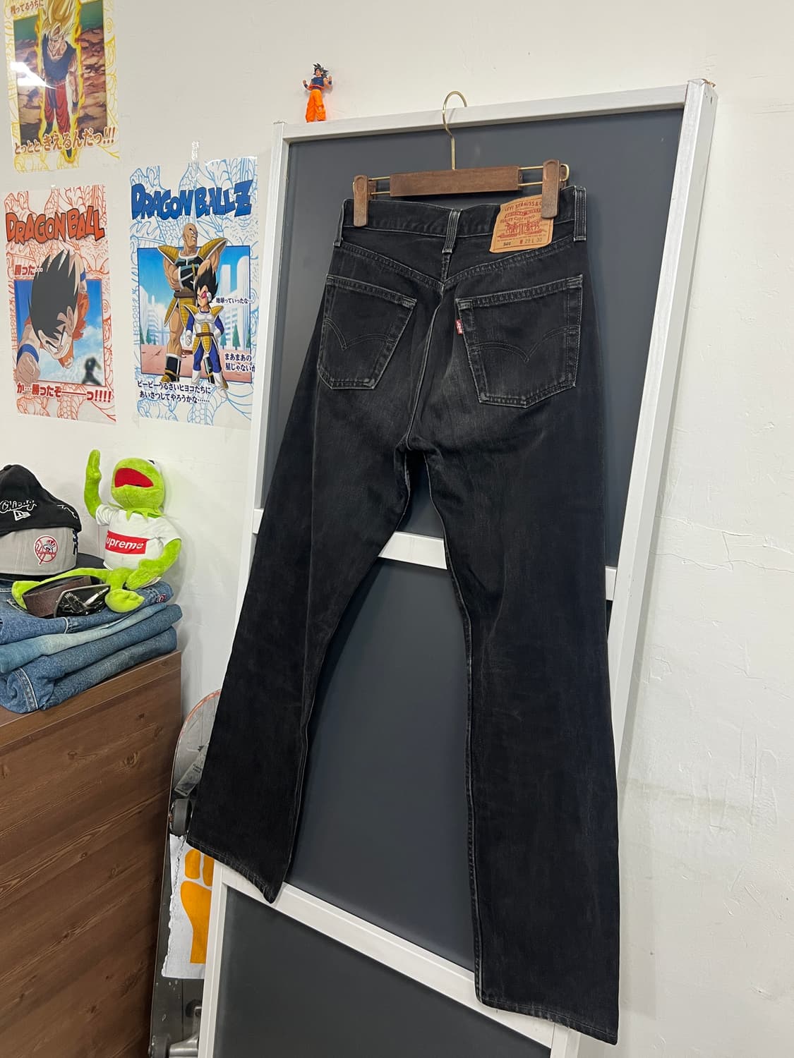 90s USA Levis 리바이스 501 스트레이트 흑청 데님 팬츠 상품이미지1