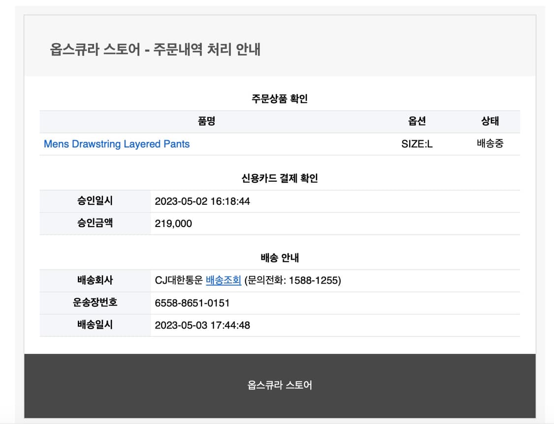 Mens Drawstring Layered Pants 상품이미지5