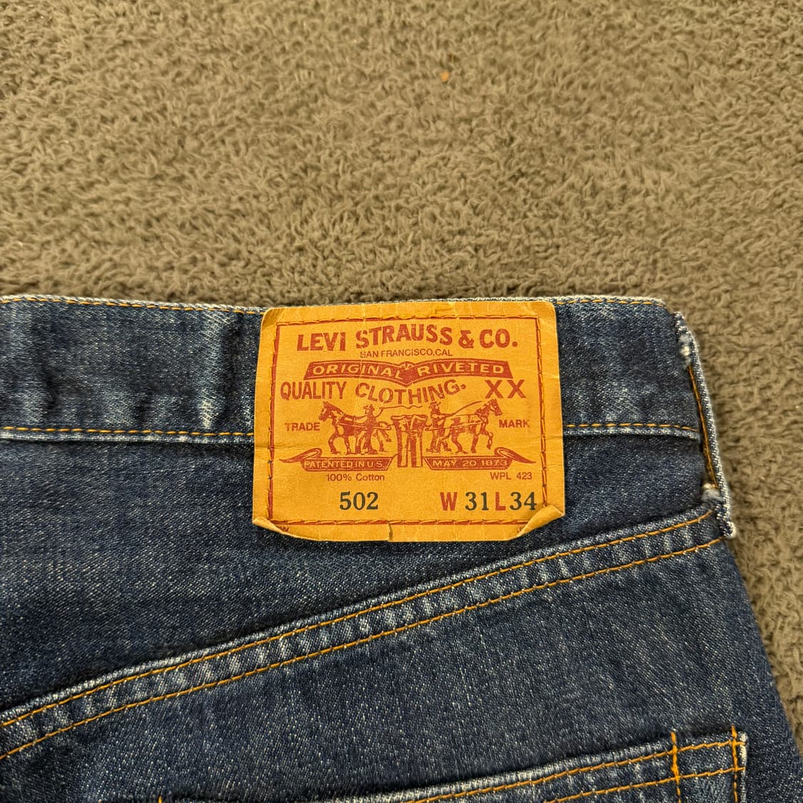 [정품/31X34] 리바이스 502XX 빅E 셀비지 일본판 데님 팬츠 상품이미지4