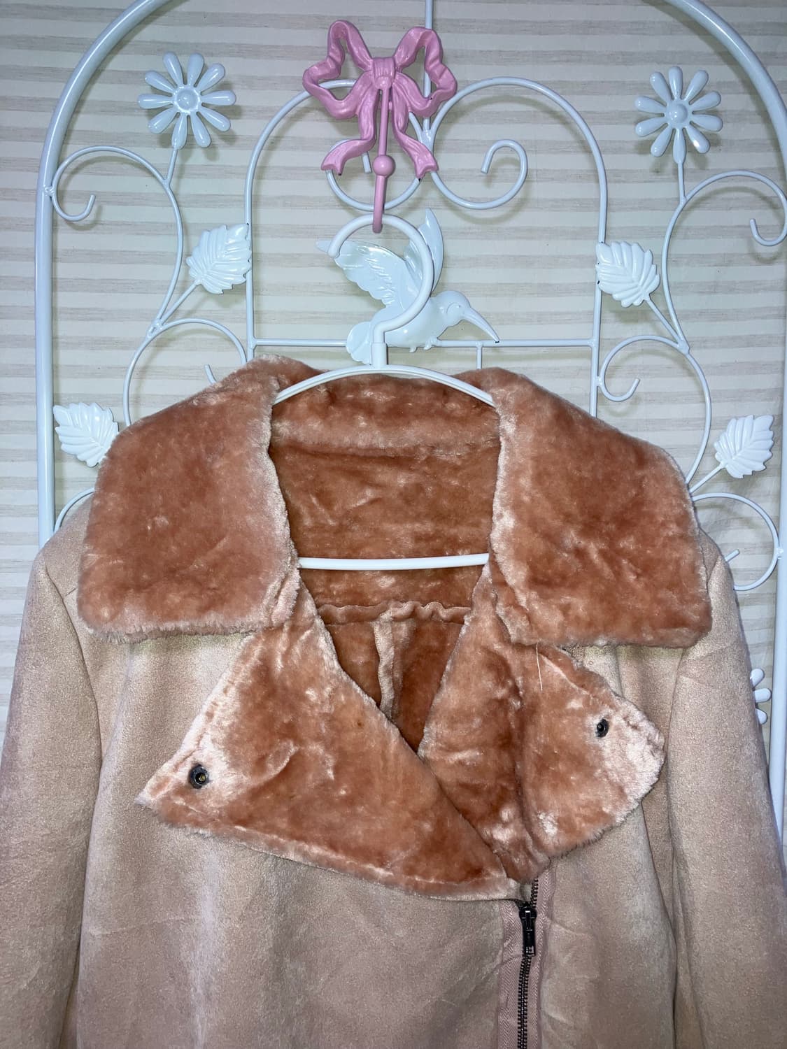 jpn vintage 베이비핑크 무스탕 y2k 스트릿 갸루 펑키 상품이미지3