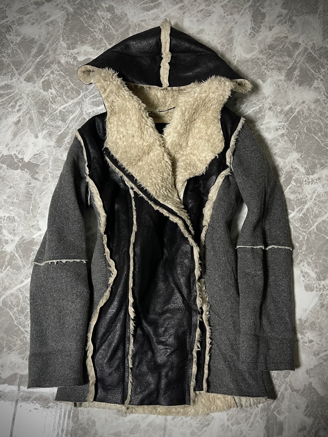 leather fur 2way jacket 상품이미지1