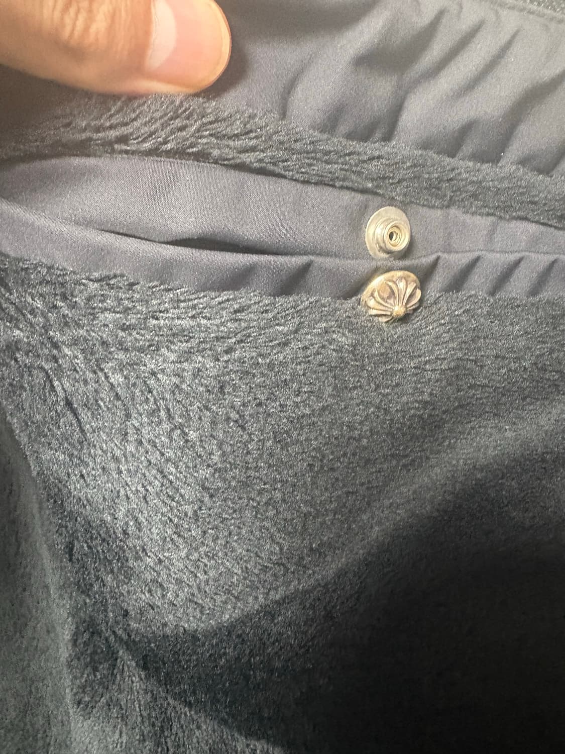 [XL]크롬하츠 트리플크로스 레더패치 퍼자켓 상품이미지8