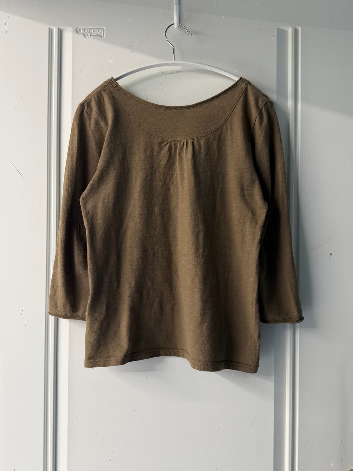 일본빈티지 모리 카키 스쿱넥 티셔츠 상품이미지8