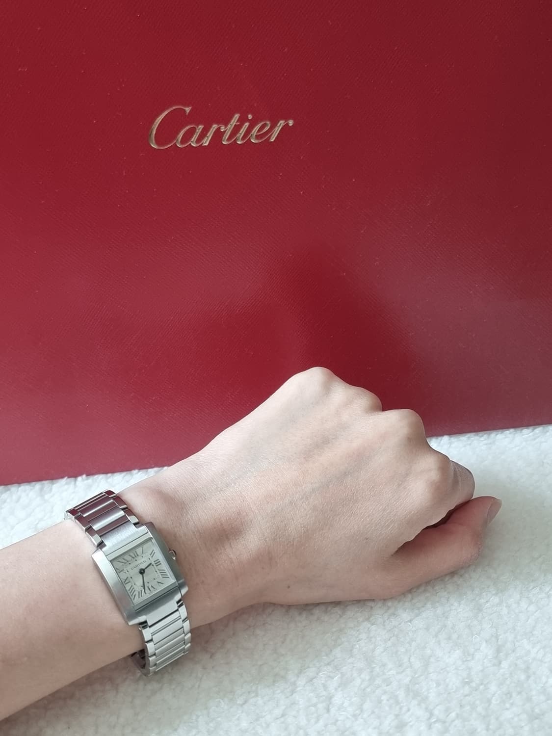 [까르띠에 풀세트] 탱크 프랑세즈 신형 스틸 S 스몰 여성시계 23년 상품이미지7