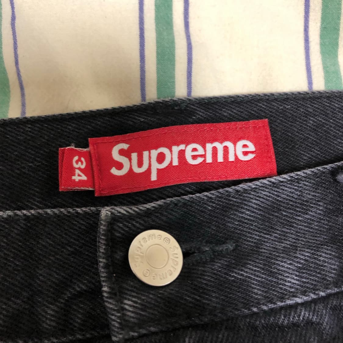 FW24 슈프림 배기진 흑청 34 상품이미지6