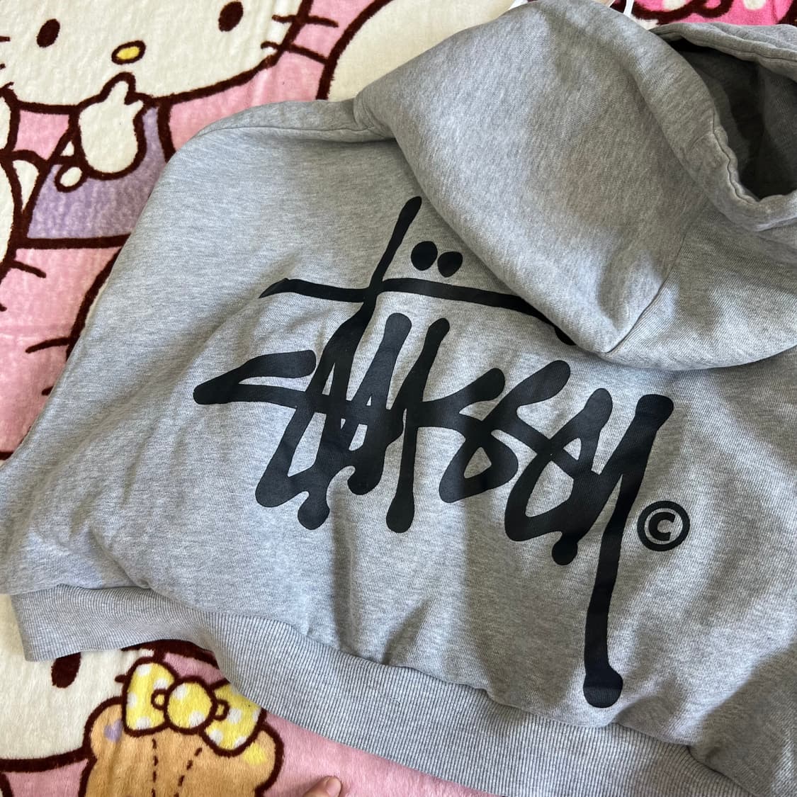 스투시 빈티지 후드 크롭 투웨이 지퍼 리폼 상품이미지3