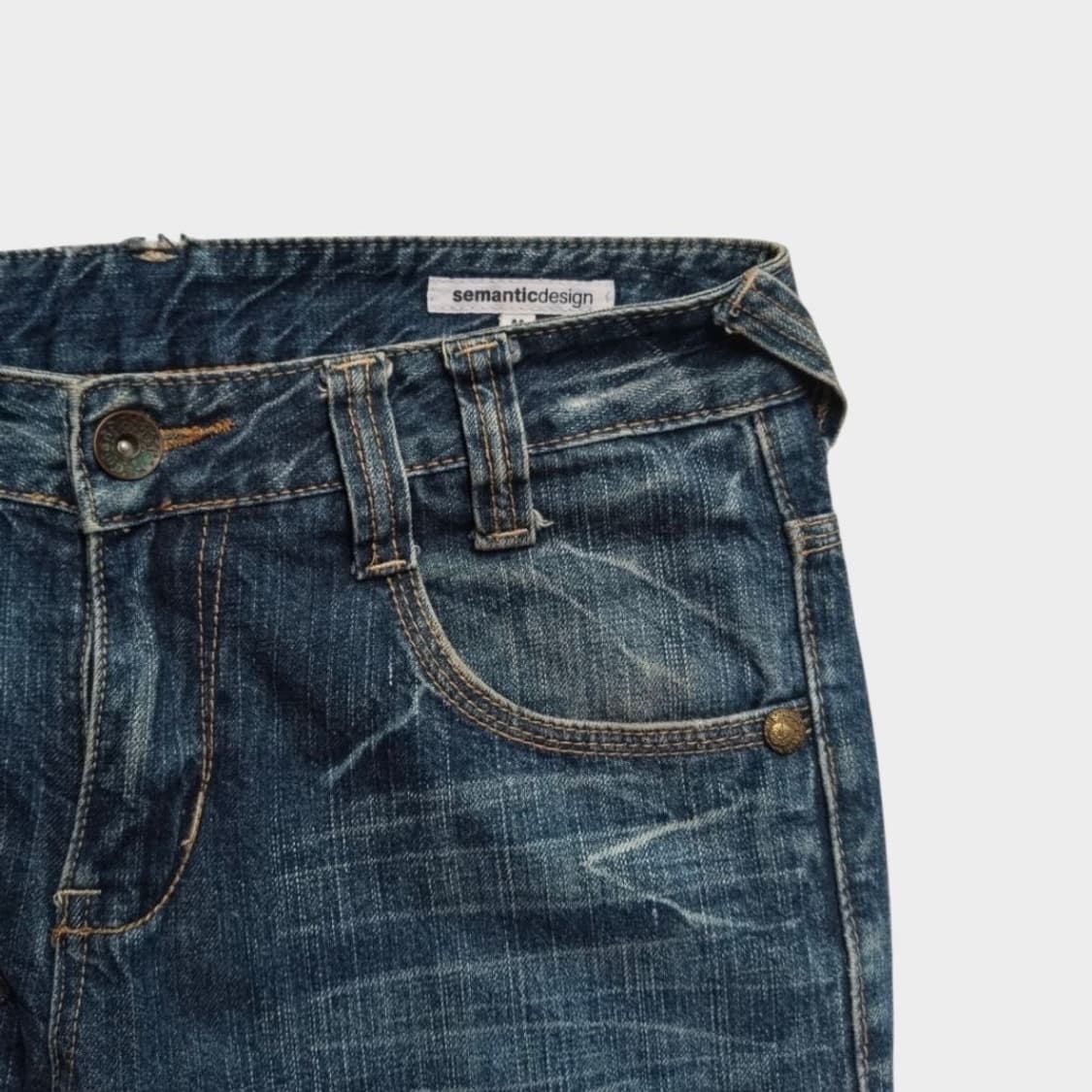 Semantic design 세만틱 디자인 데님 팬츠 디스트로이드진 상품이미지5