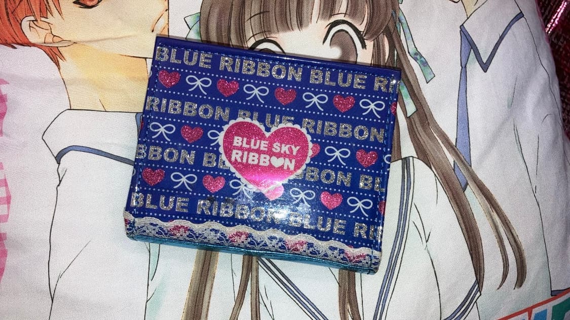 Y2K blue lace wallet 상품이미지3