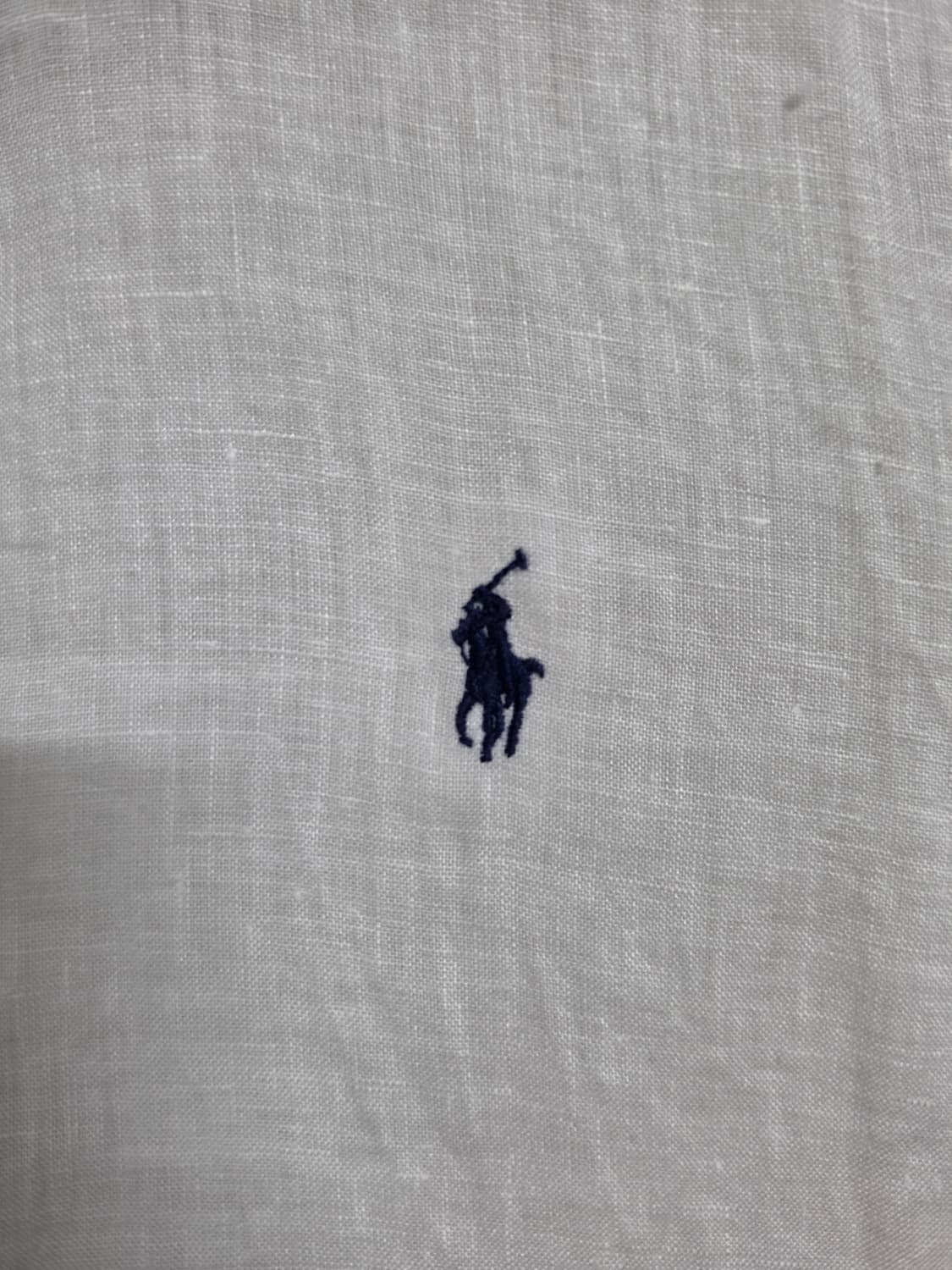 폴로 랄프로렌 화이트 린넨 셔츠 S 상품이미지3