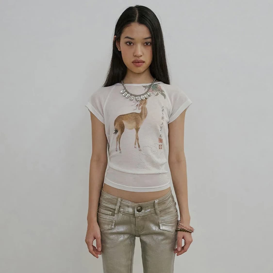 Zen Deer Tee White 상품이미지1
