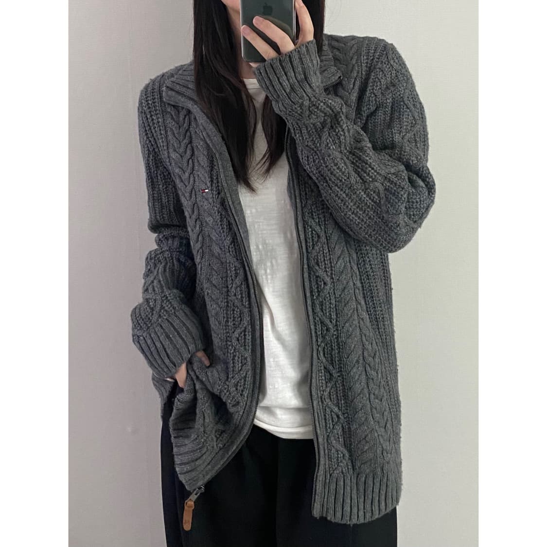 타미힐피거 니트집업 상품이미지2