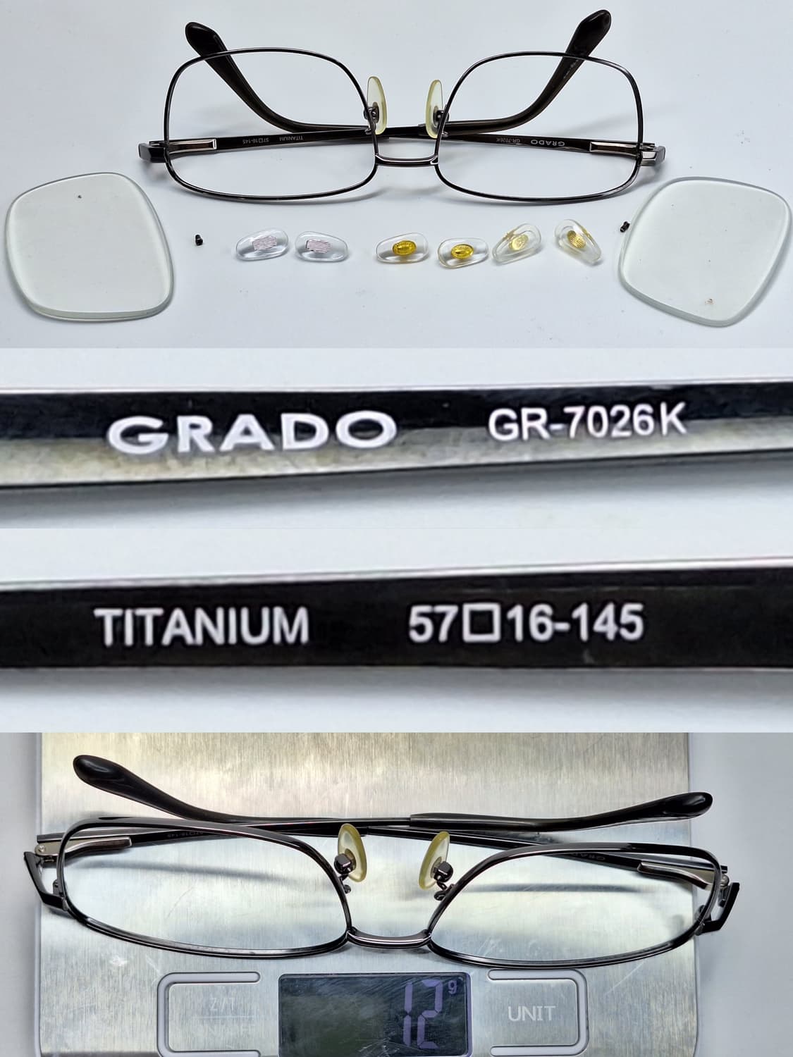 00s 일본 빈티지/GRADO GR-7026K 웰링턴 티타늄 안경테  상품이미지7