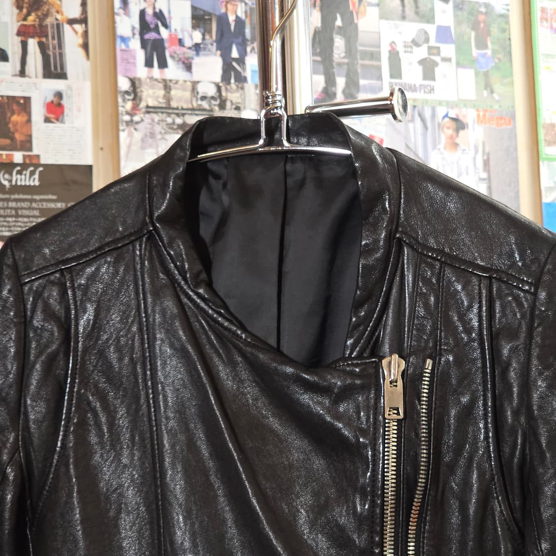 락시크 해체주의 논카라 양가죽 라이더 자켓 상품이미지2