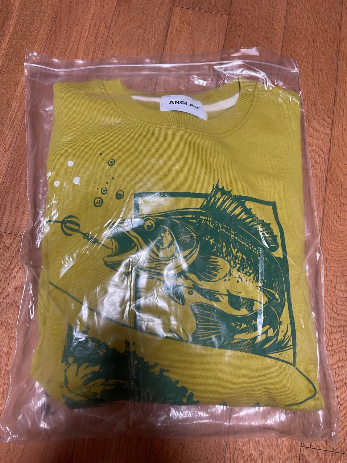 앵글런 Anglan Graphic Sweat Shirt Yellow 상품이미지3
