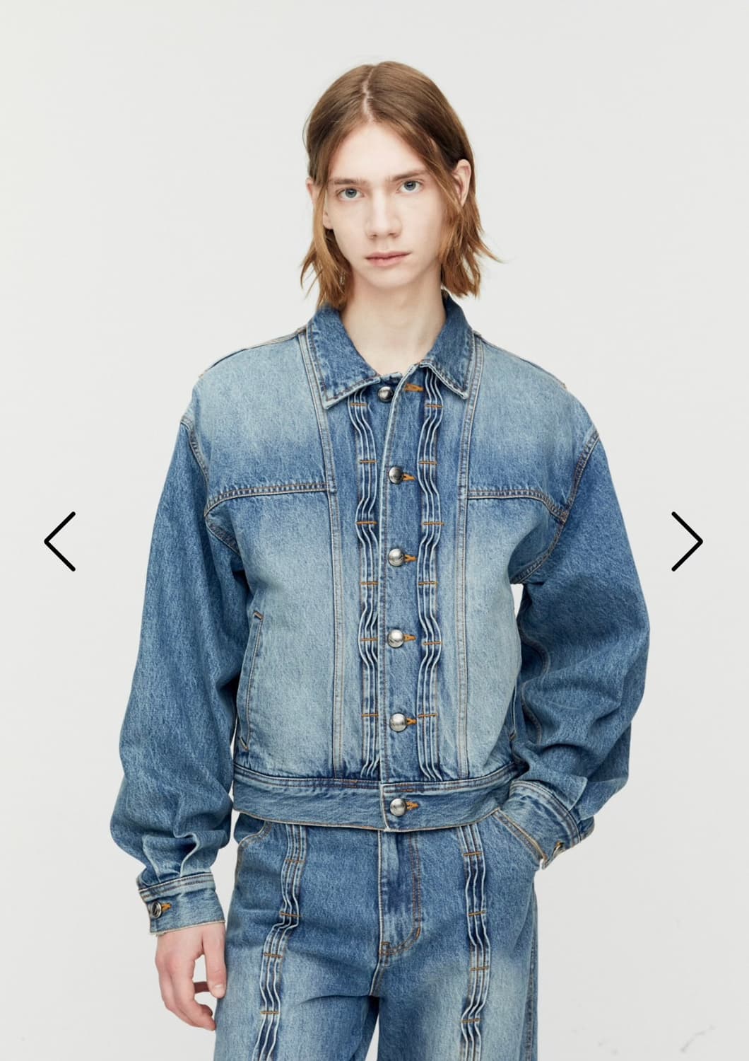 앤더슨벨 웨이브 데님 자켓 상품이미지1