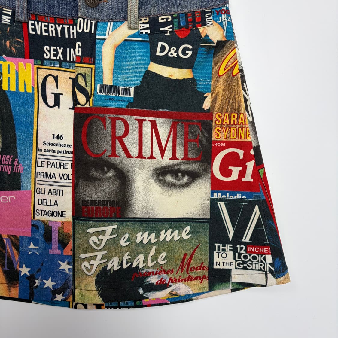 돌체앤가바나 매거진 패턴 스커트 치마 상품이미지4