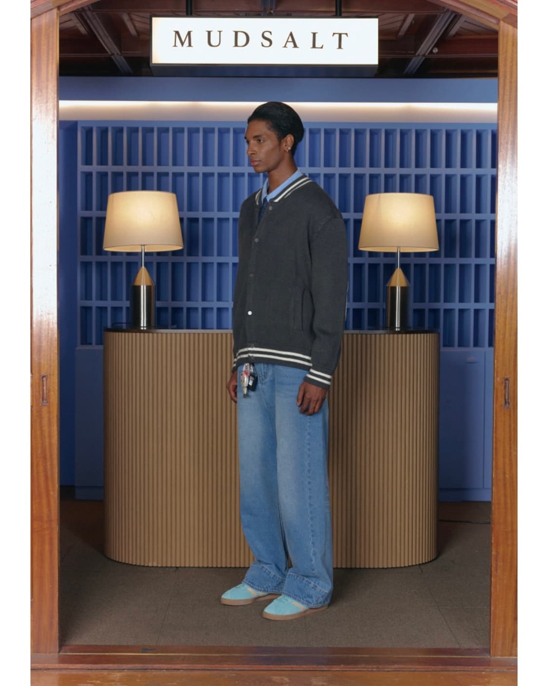 머드솔트 모달 바시티 니트 가디건 차콜 3 상품이미지6