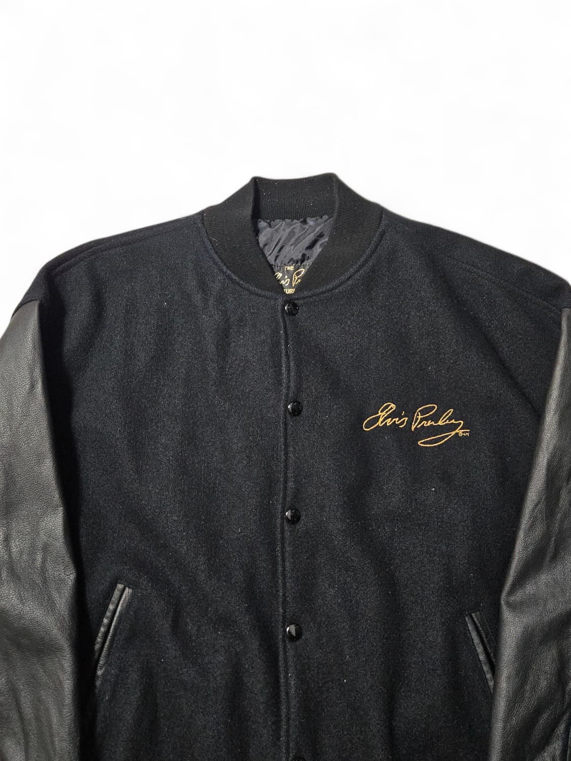 1990's 엘비스 프레슬리 암레더 바시티 자켓 L 상품이미지3