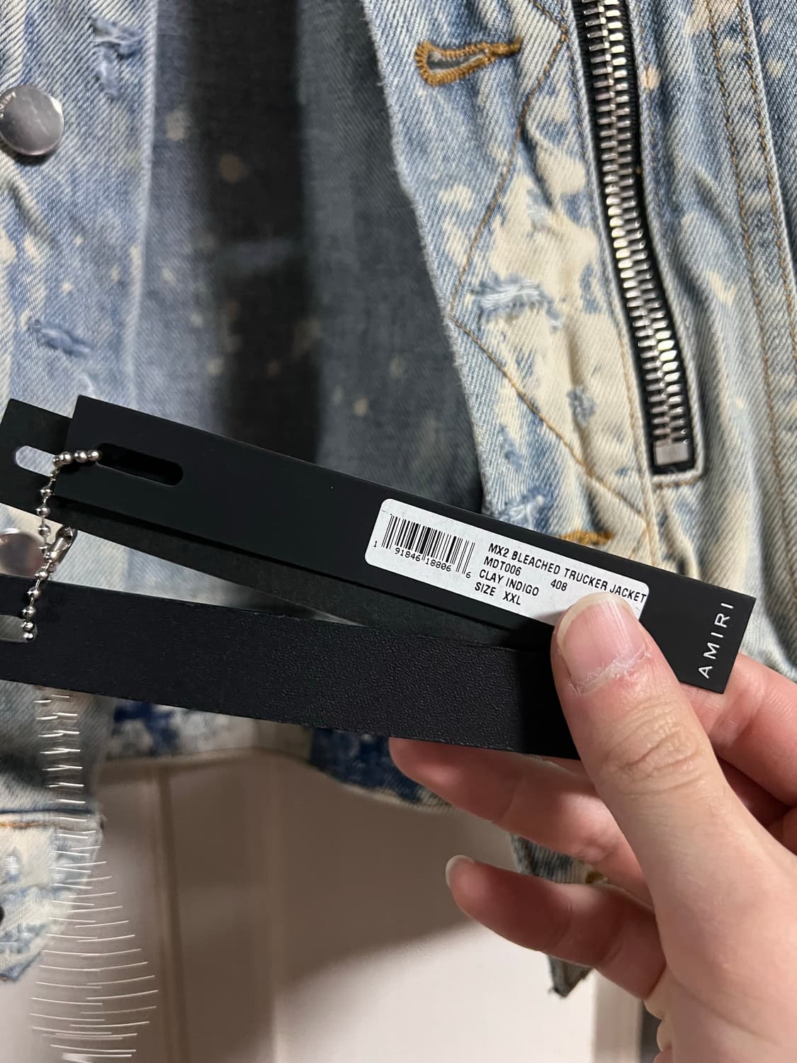[XL] amiri 아미리 mx2 블리치드 트러커 자켓 상품이미지3