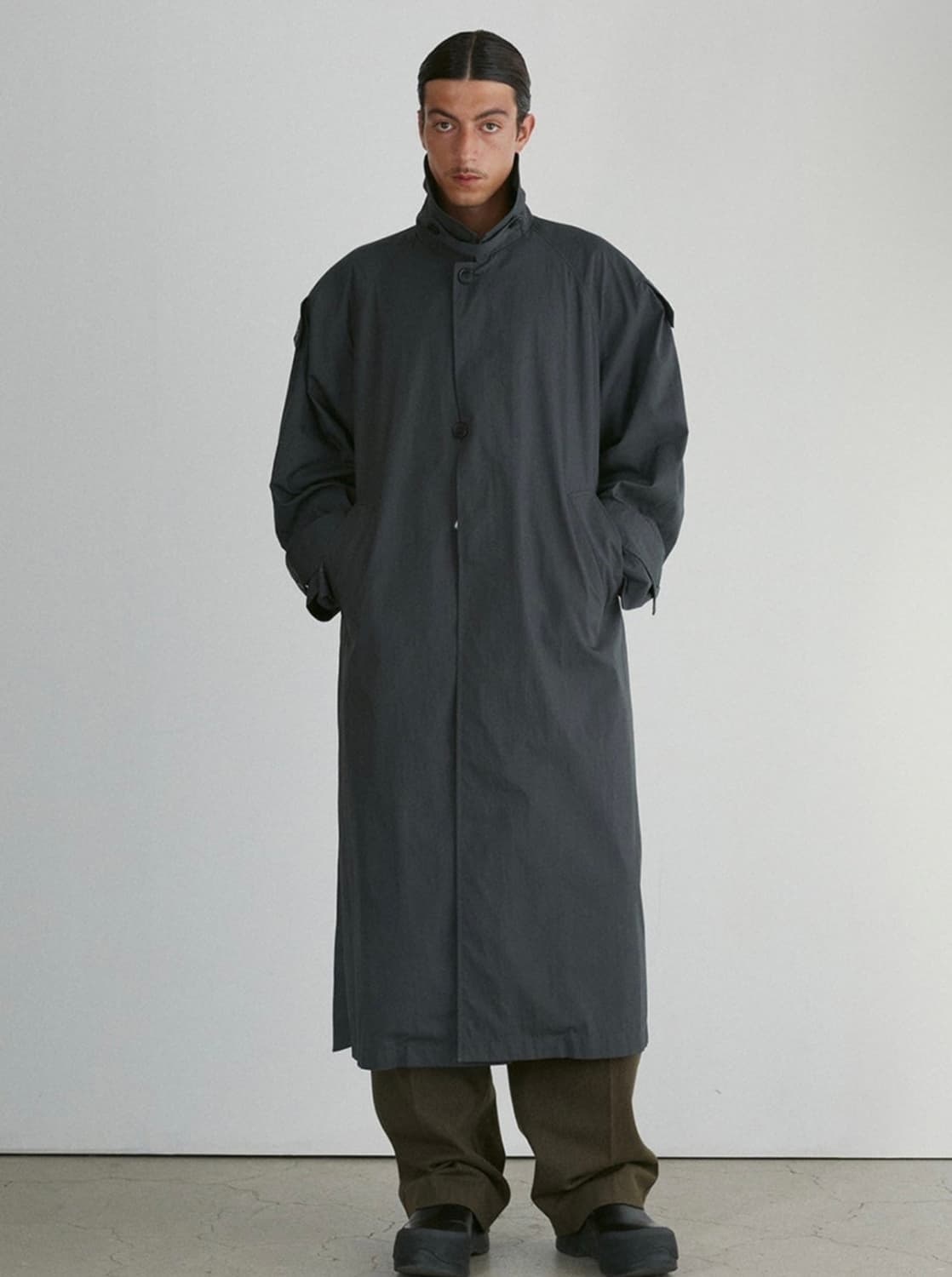 렉토 잭로버 트렌치코트 차콜 2사이즈 상품이미지1