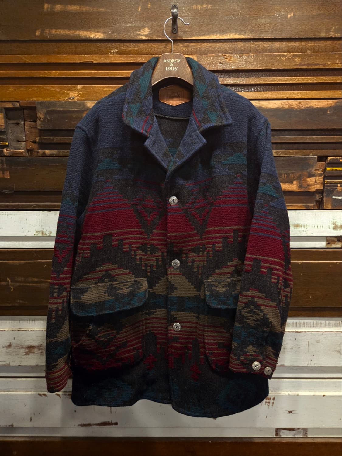 80'S 울리치 나바호패턴 블랭킷코트 상품이미지2