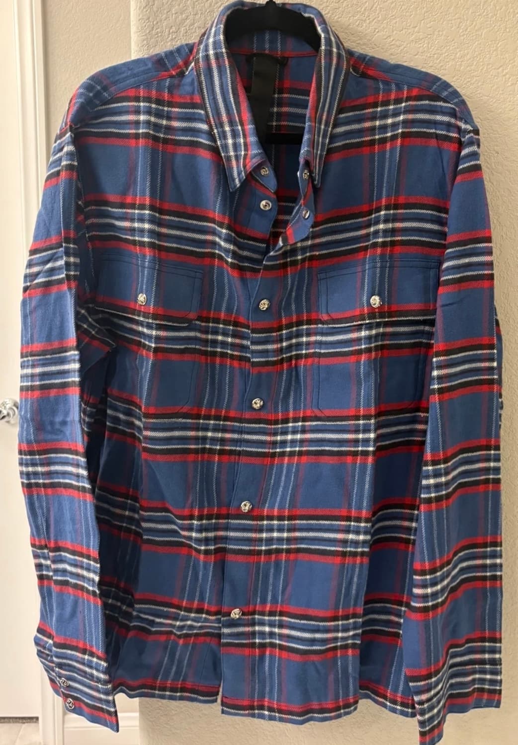 새제품) 25fw 크롬하츠 플라넬 체크 워크독 셔츠 상품이미지4