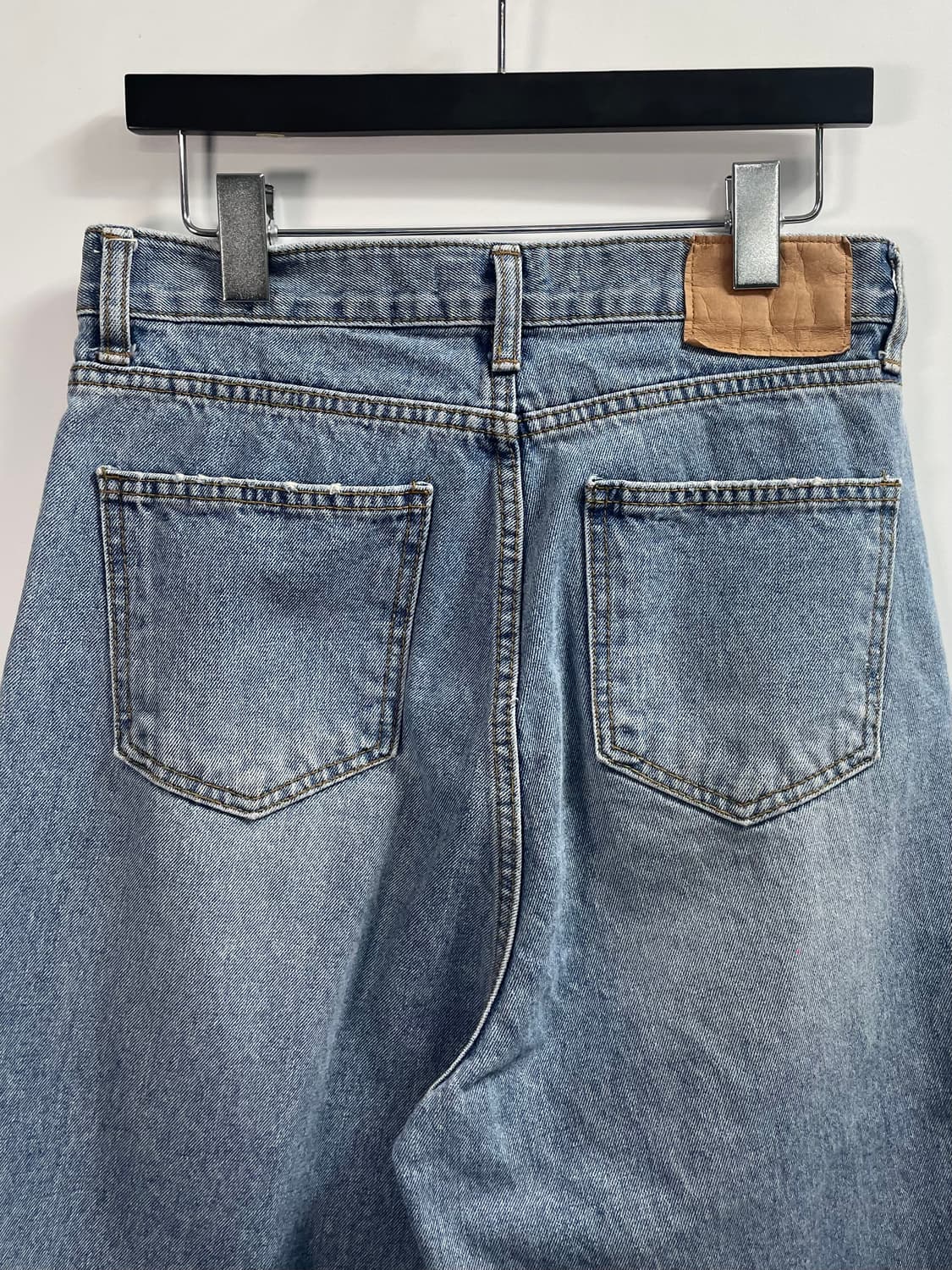 마땡킴 우먼스 와이드 연청 데님팬츠  (onp.43)   상품이미지5