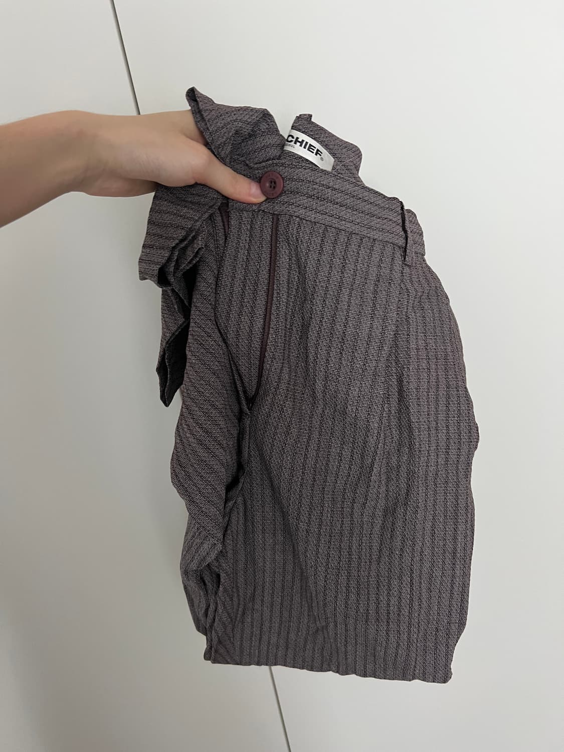 mschf 미스치프 핀턱 스트라이프 팬츠 s 상품이미지1