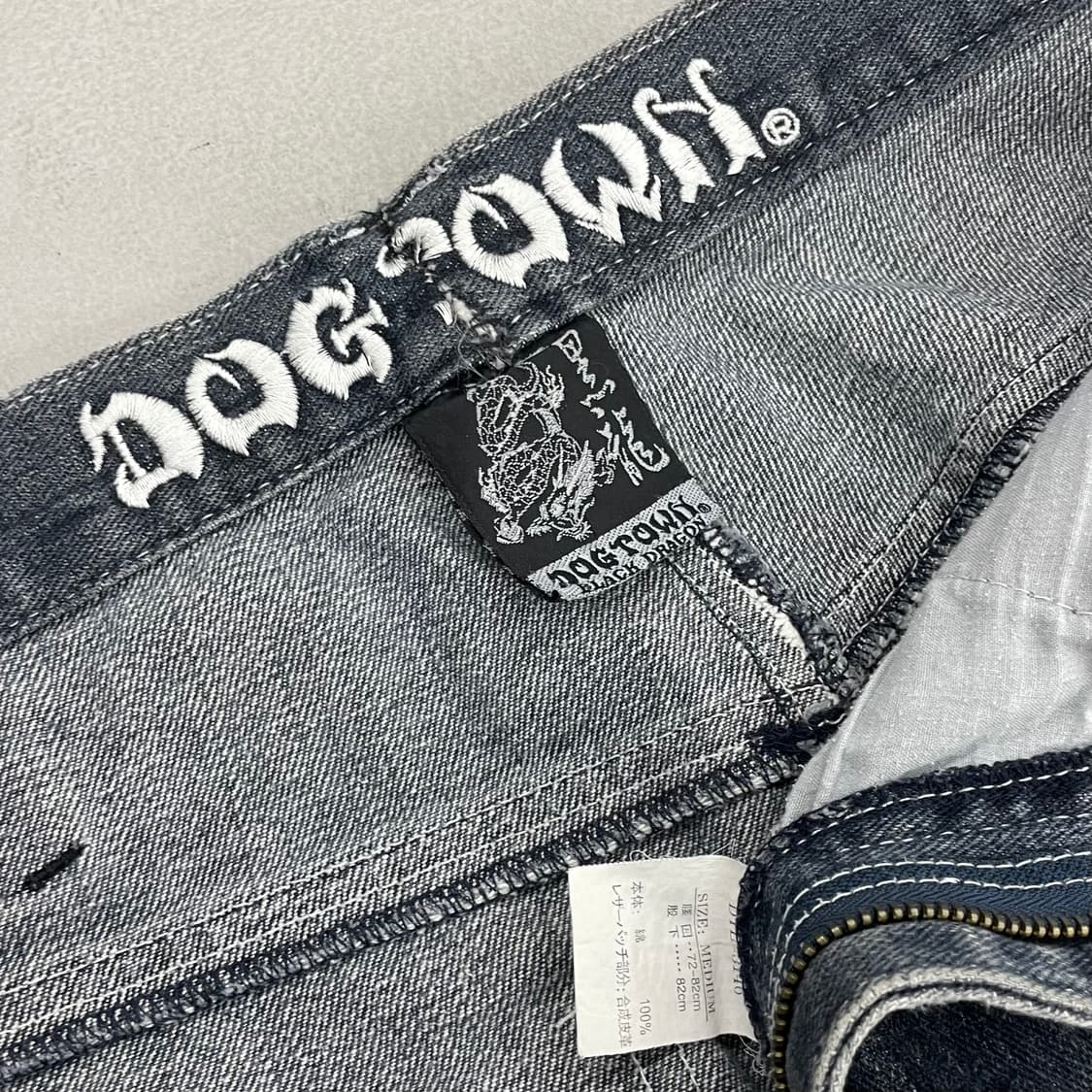 DOGTOWN 독타운 도그타운 드래곤 용자수 오리엔탈 와이드 데님팬츠 상품이미지5