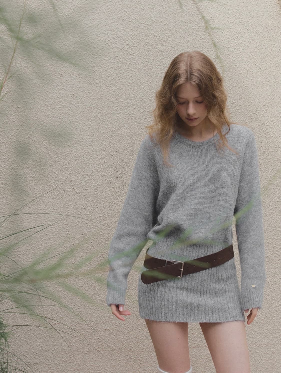 트위 레인 루즈핏 니트 원피스 상품이미지3