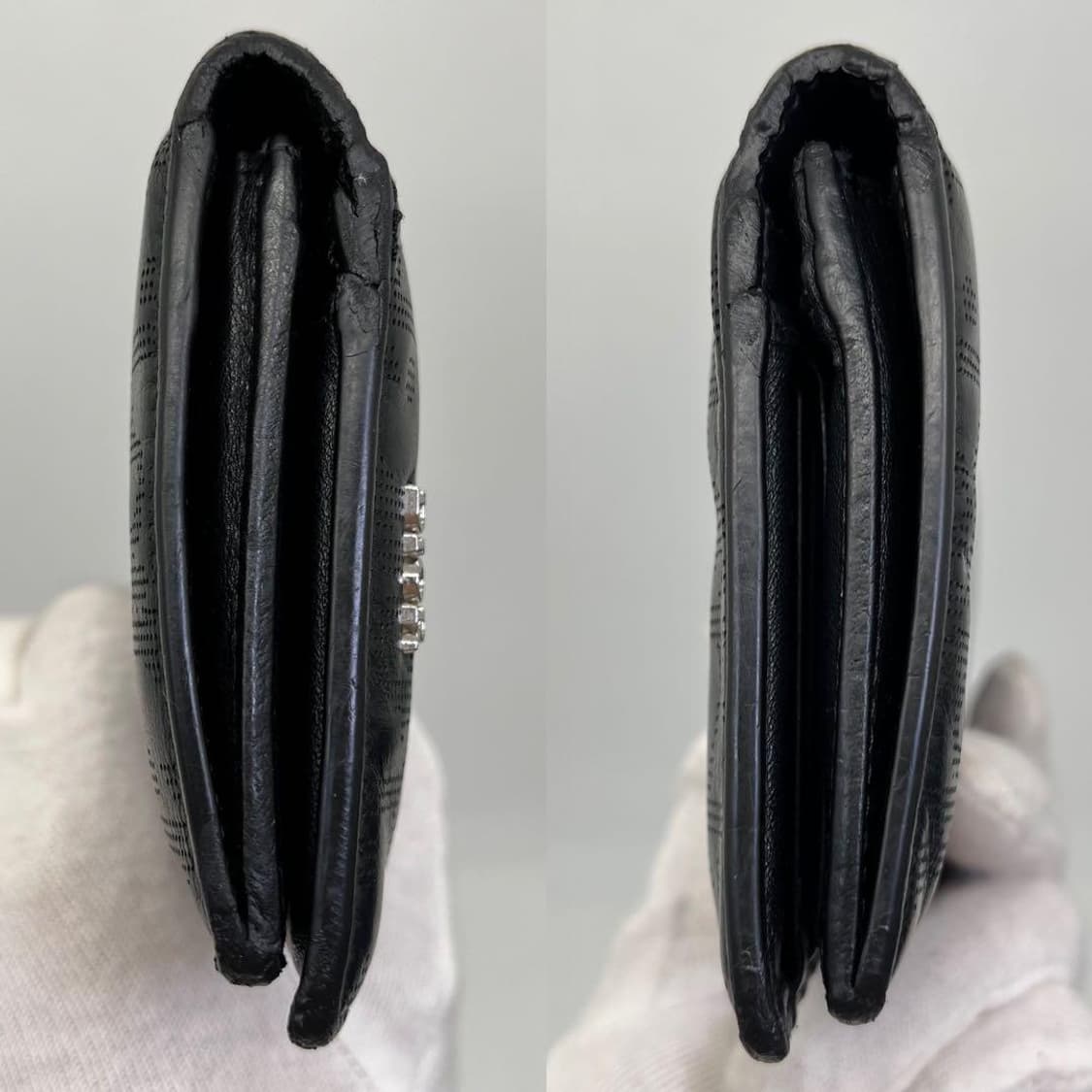 디올 오블리크 패턴 가죽 장지갑 상품이미지3