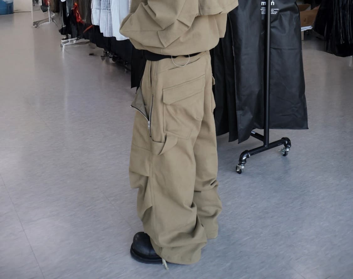 [새상품] (2) Kamien 카미엔 그라운드팬츠 몰스킨 라이트올리브 상품이미지3