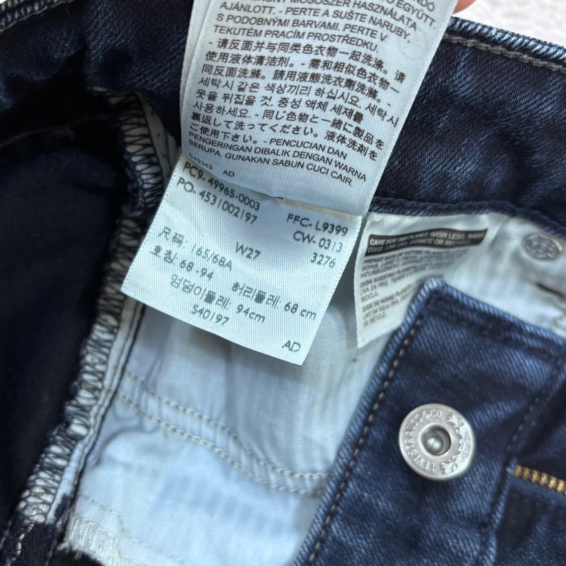 W27 리바이스 여성 데님 핫 팬츠 0406E 상품이미지4