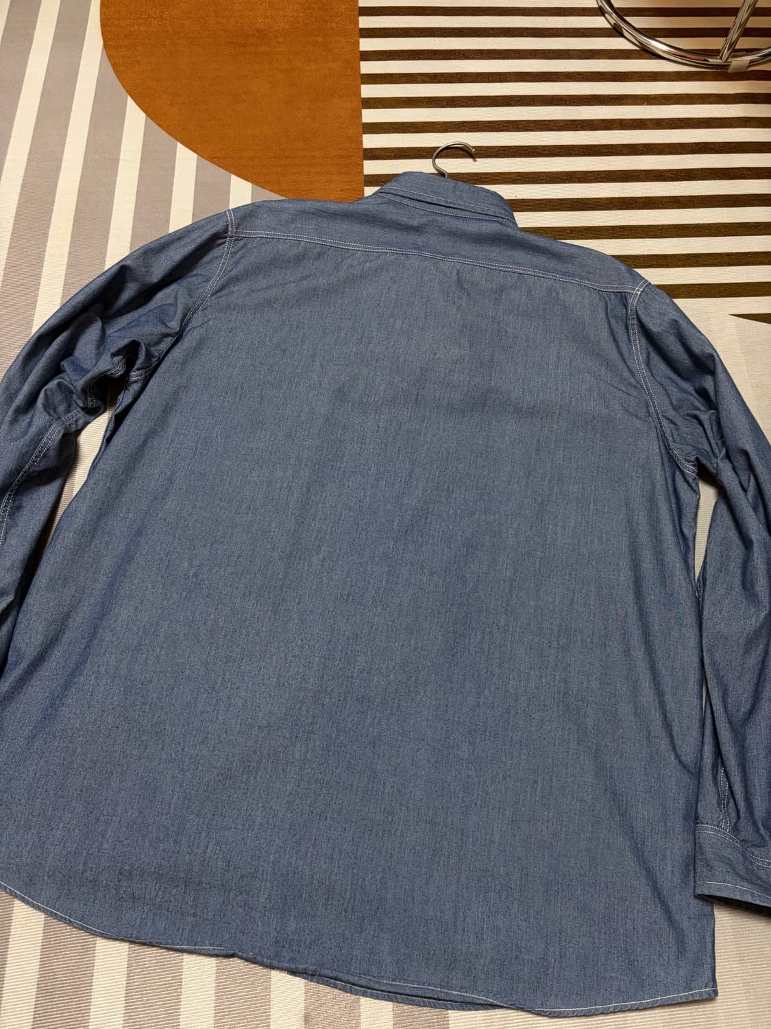 [L]나나미카 레귤러 칼라 윈드셔츠 인디고 판매합니다. 상품이미지7