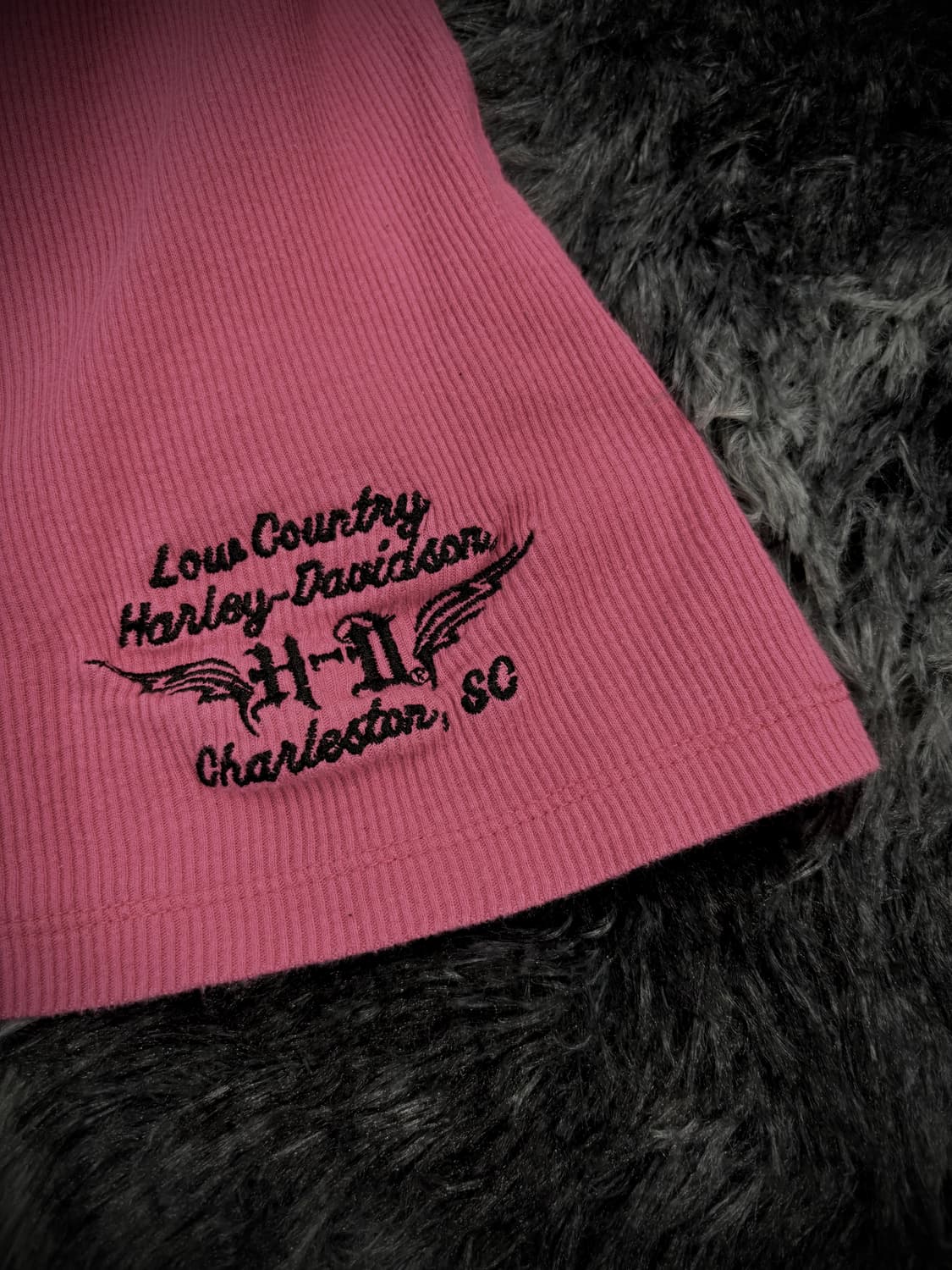 Harley Davidson 핑크 골지 슬리브리스 상품이미지4