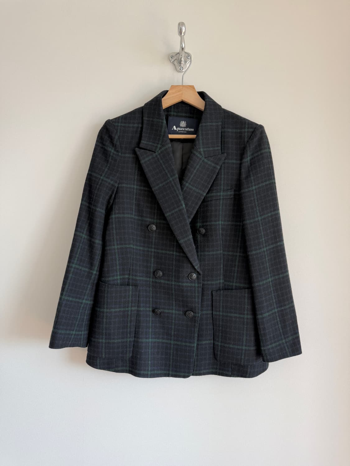 아쿠아스큐텀(Aquascutum) 울 체크 더블 자켓(이태리 패브릭) 상품이미지1