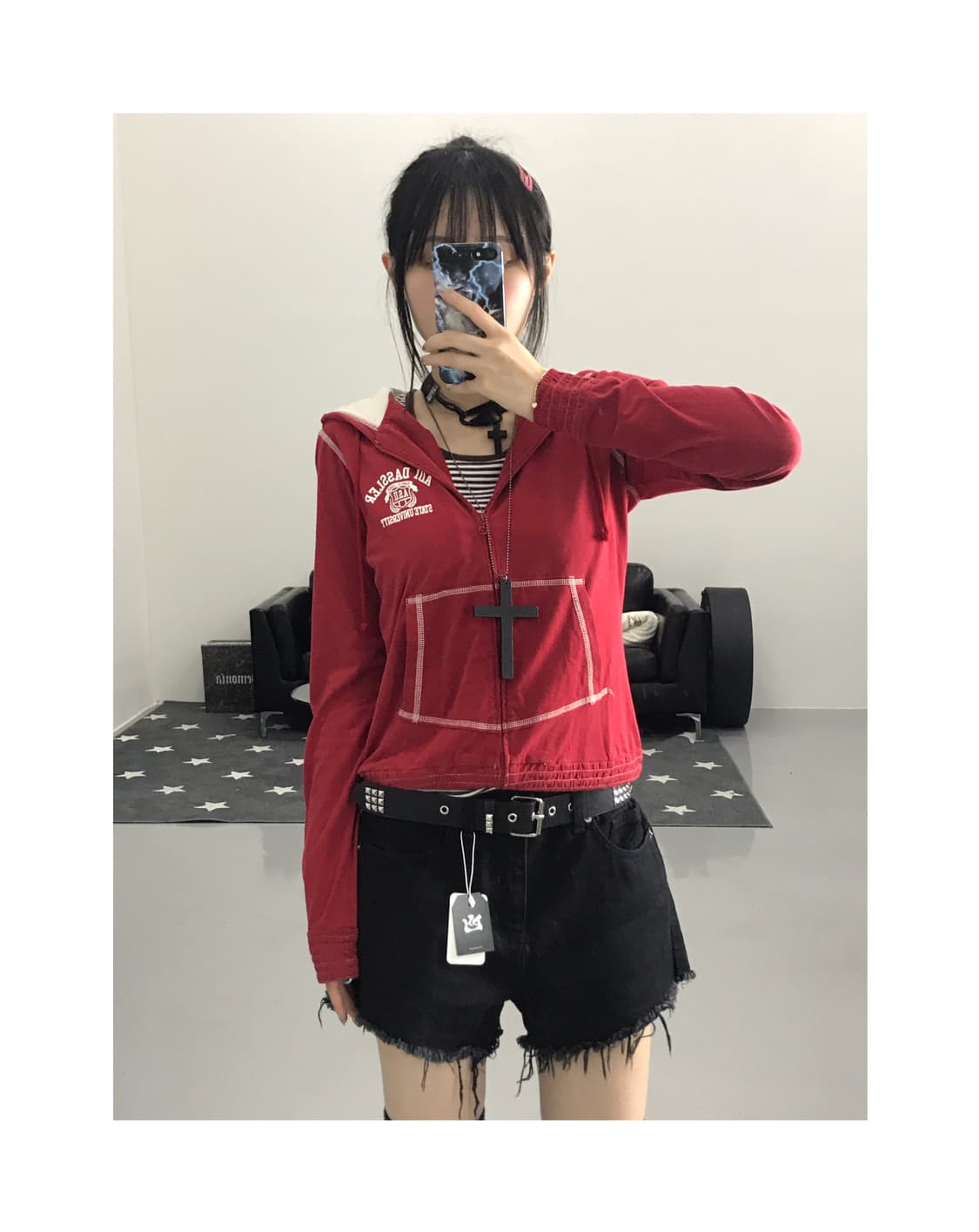 Adidas Red Zip Up Hoodies 상품이미지1