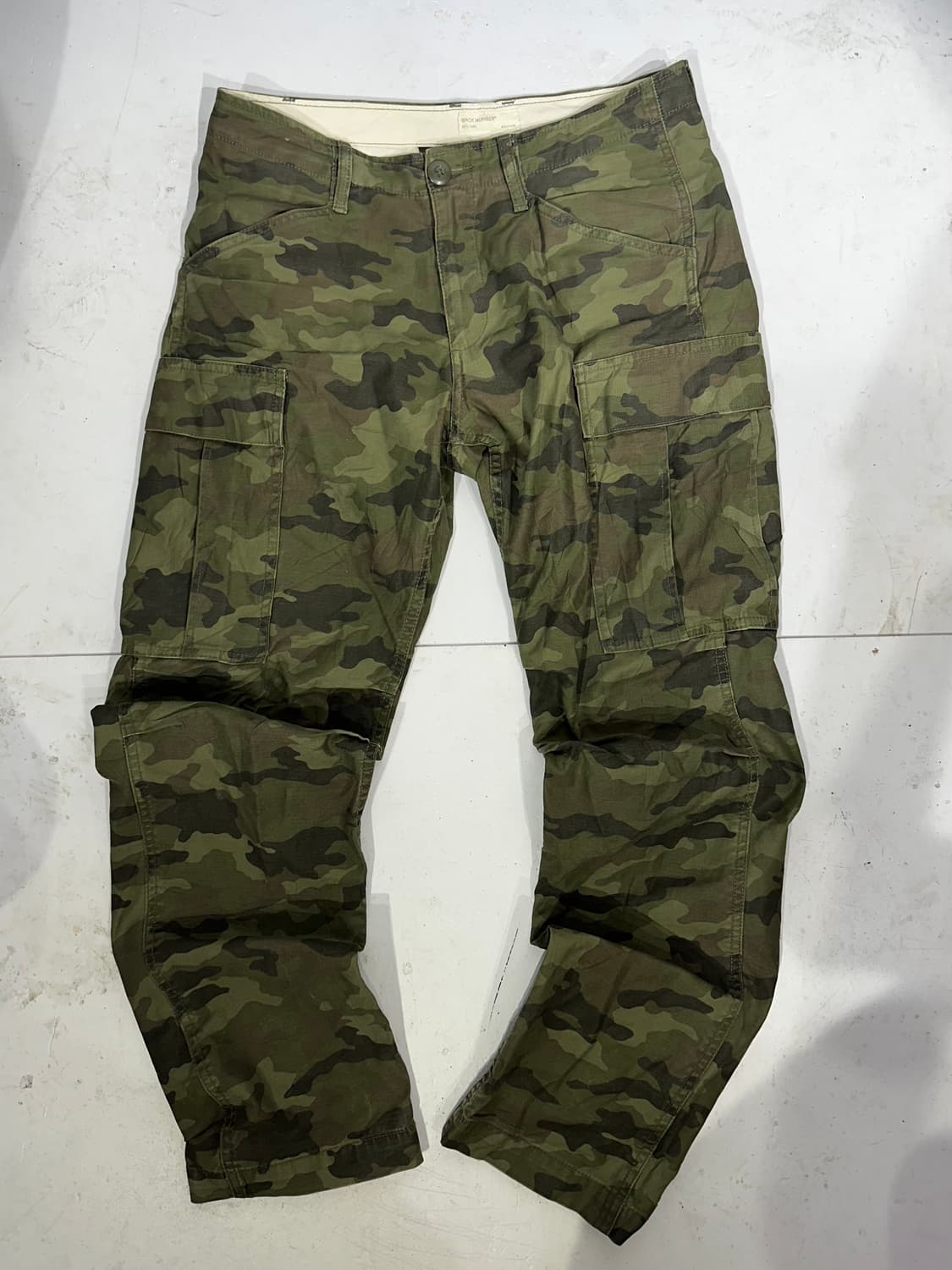 일본 빈티지 카키 카모 카고 팬츠 M 상품이미지4