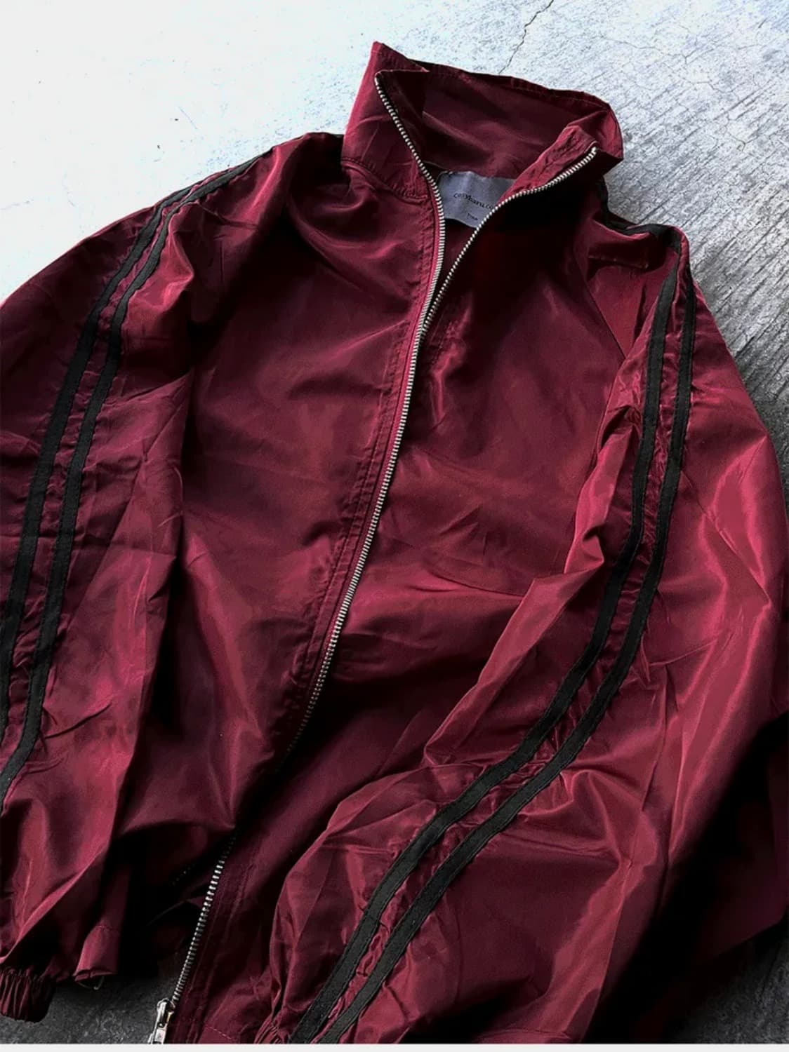 초경량 하이넥 사이드 트랙 윈드자켓 (버건디L) 상품이미지2