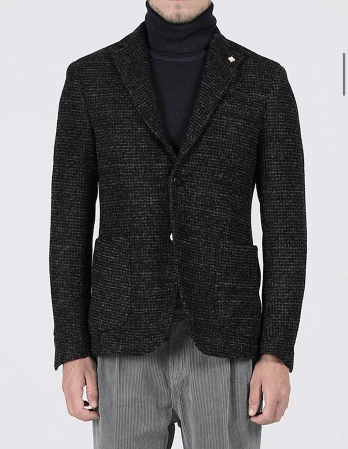 빠니깔레 블랙 울체크 자켓 XL사이즈 상품이미지2