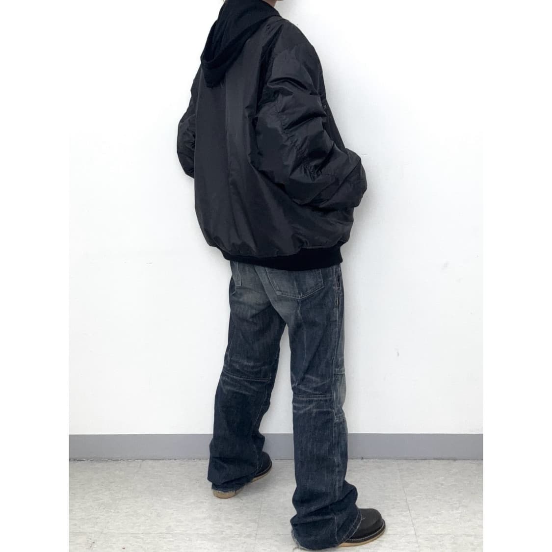 빈티지 블랙 MA-1 블루종 상품이미지5