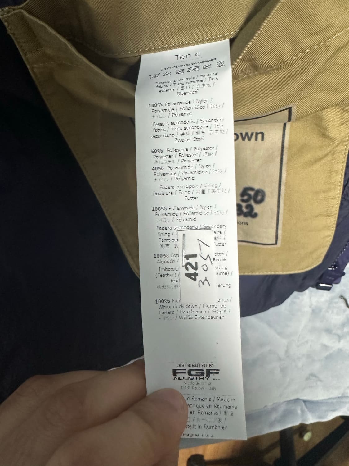 [새상품급] 텐씨 템페스트 콤보다운 50 퍼플네이비 상품이미지5