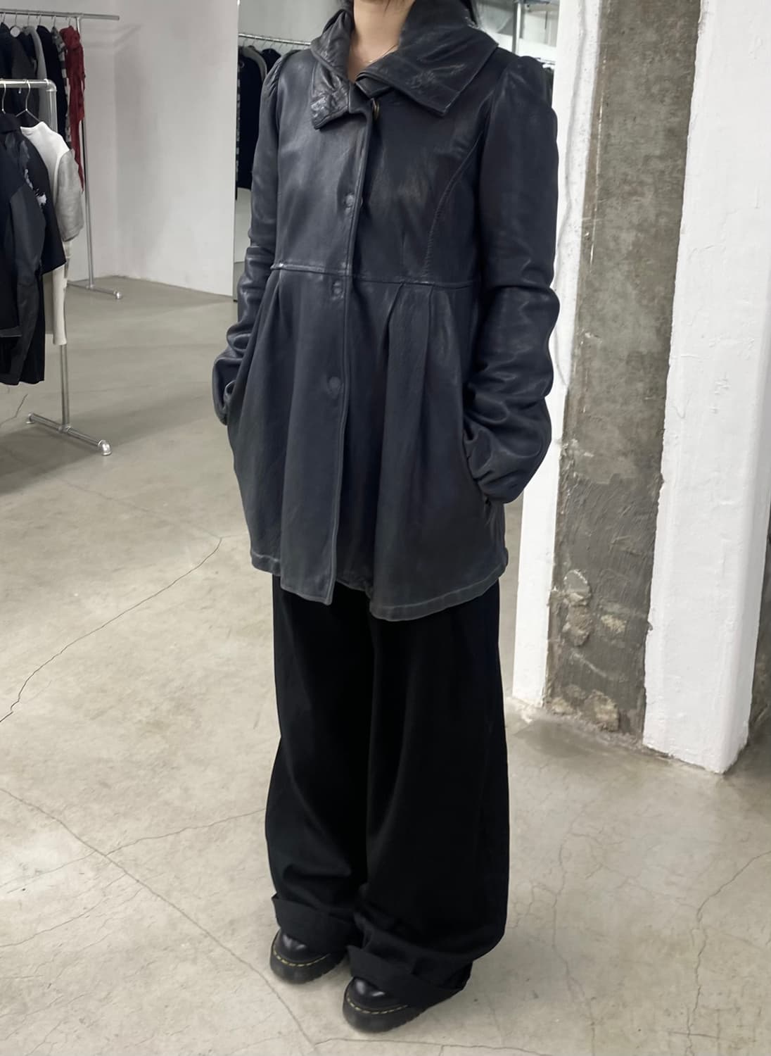 조르지오 브라토 램스킨 퍼프 레더 자켓 상품이미지4