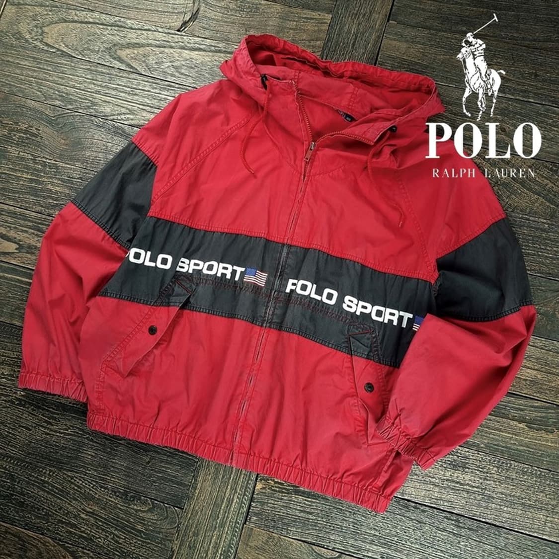[폴로 스포츠 랄프로렌] 90'S 올드스쿨 빈티지 후드 자켓 P01544 상품이미지1