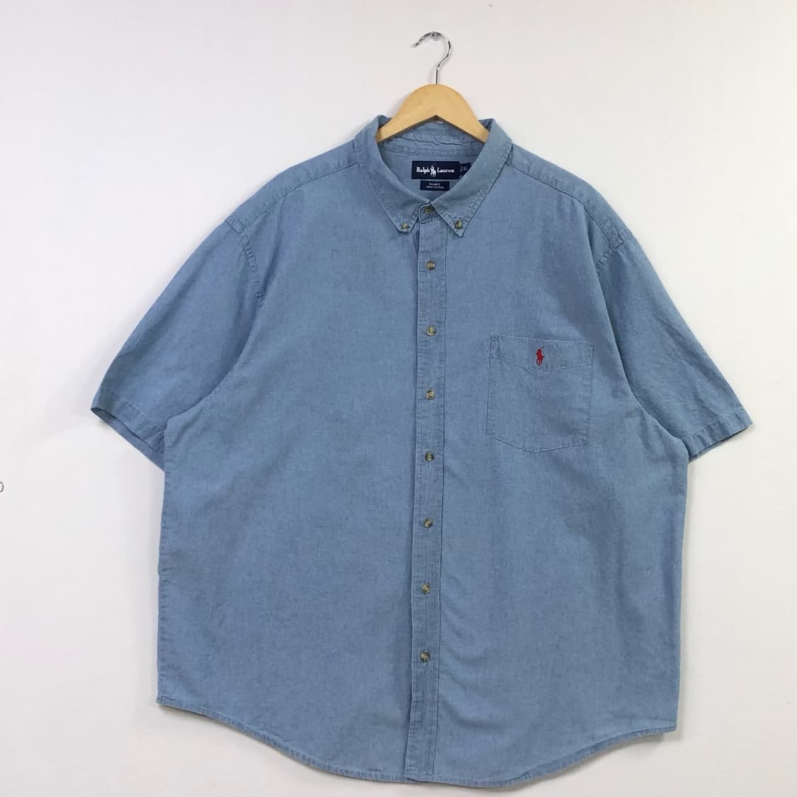 Xxl 폴로 샴브레이 데님 셔츠 상품이미지2