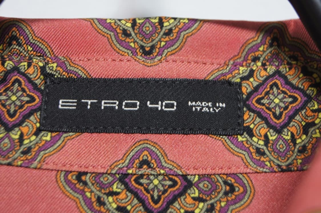 ETRO 페이즐리 패턴 실크 셔츠 40사이즈 상품이미지9