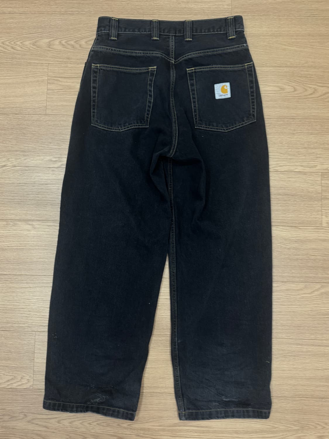 칼하트 WIP 브랜돈 팬츠 블랙 스톤 워시드 XS 상품이미지1